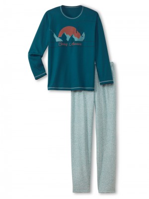 Deep Dive Petrol Calida Boys Climbing Pyjama Kids' Pyjama | HFLKJ-5897