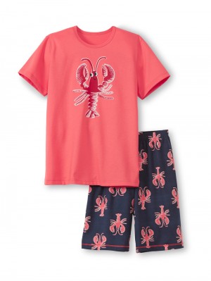 Deep Sea Coral Calida Kids Lobster Short Pyjama Kids' Pyjama | NJXVA-0586
