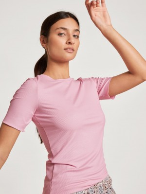 Pink Amethyst Calida Favourites Desert Shirt Short Sleeve Women Loungewear | YRIWN-8301