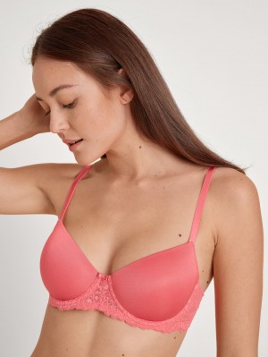 Porcelain Rose Calida Sensual Secrets Underwired T-shirt Bra With Padding Women Underwear | NRSQB-5276