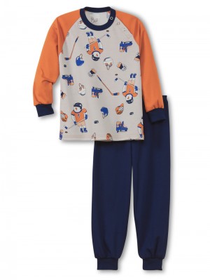 Smoked Paprika Calida Toddlers Hockey Pyjama With Cuff Kids' Pyjama | XIMGF-9620