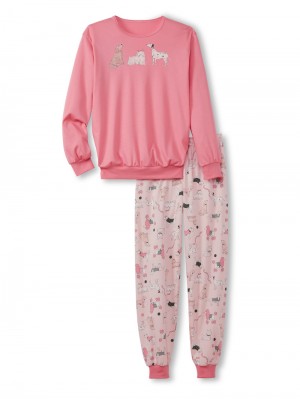 Strawberry Ice Calida Toddlers Dog Pyjama With Cuff Kids' Pyjama | FMQER-1594
