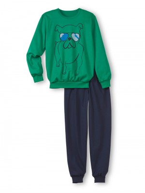 Viridis Green Calida Kids Dog Pyjama With Cuff Kids' Pyjama | OITQY-9145